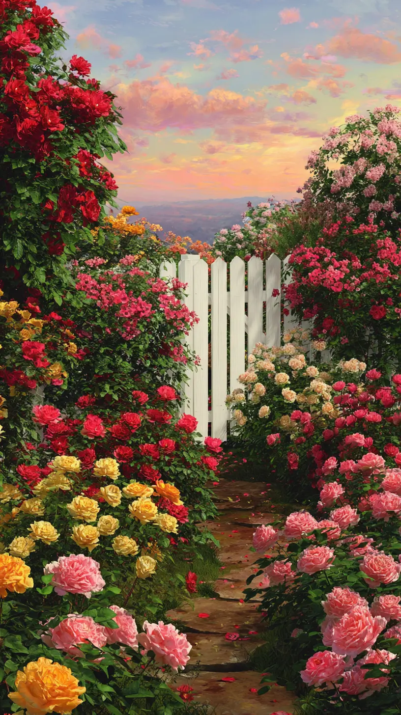 Mixed Color Rose Garden