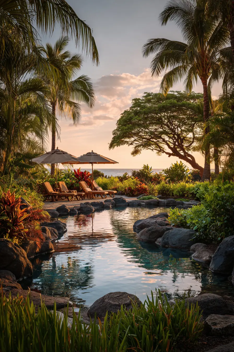 Raised Pool with Beach Entry and Sun Shelf