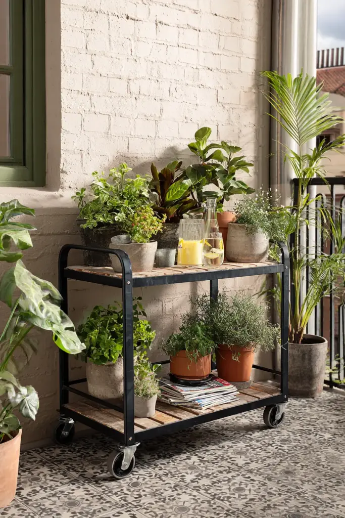 Rolling Plant Cart Display