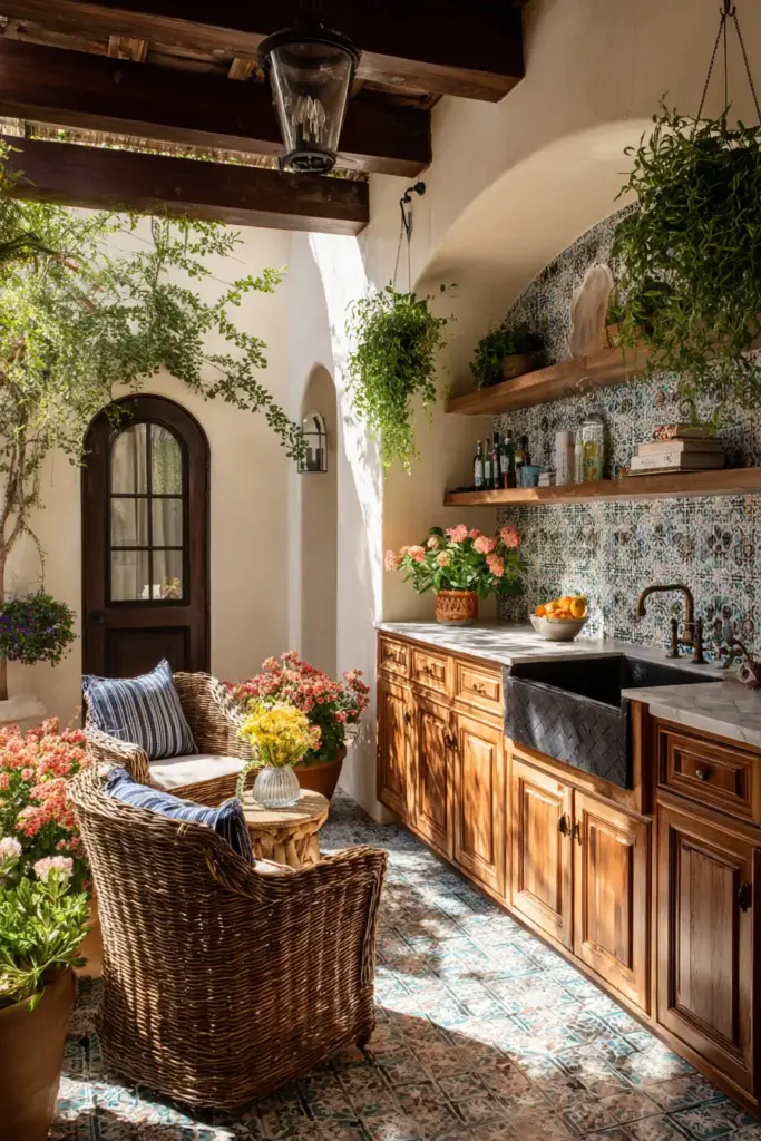 Rustic Mediterranean Patio Oasis