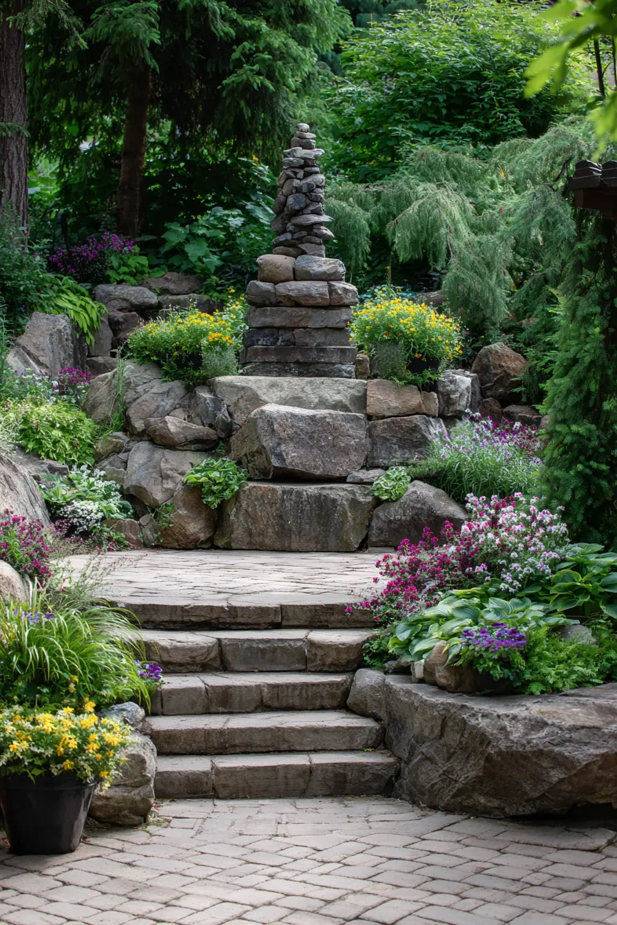 Stone Spiral Decor