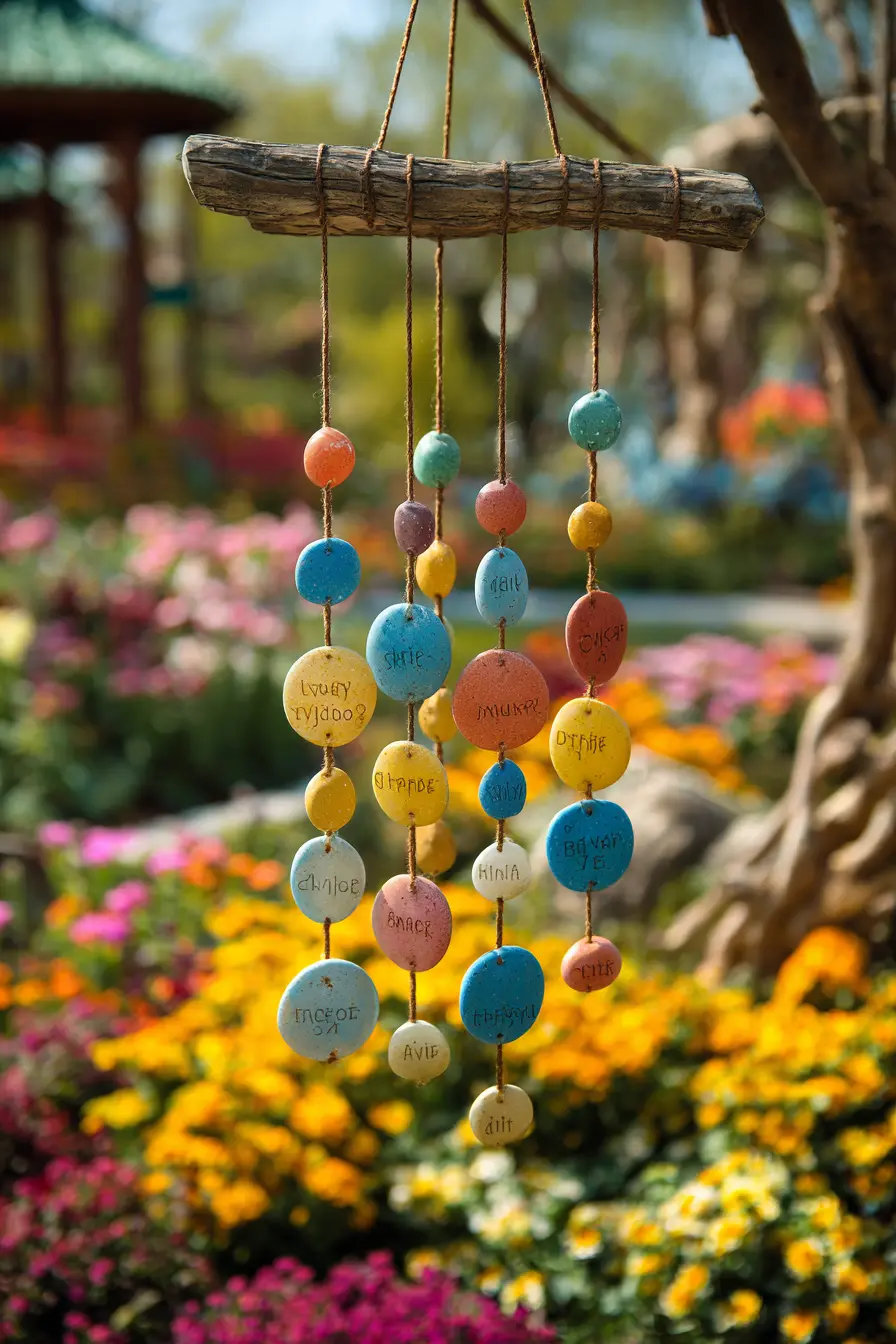 Wind Chime Rock Decor for Gardens