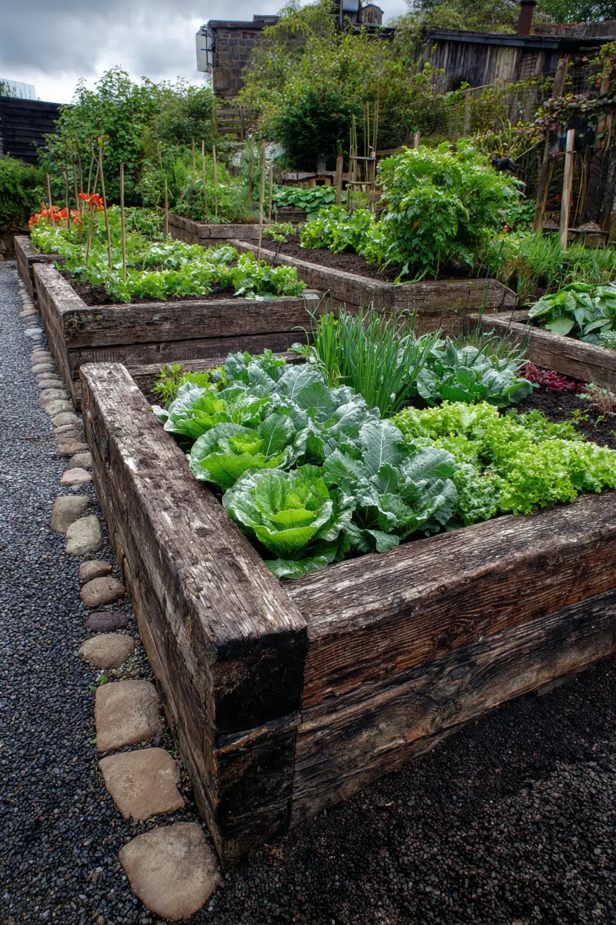 Railway Sleeper Garden Frame