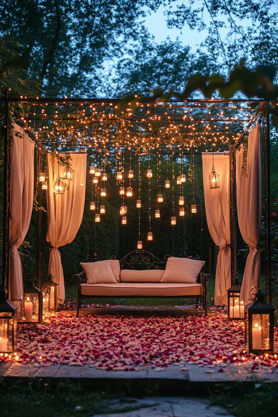 Romantic Candlelit Pergola
