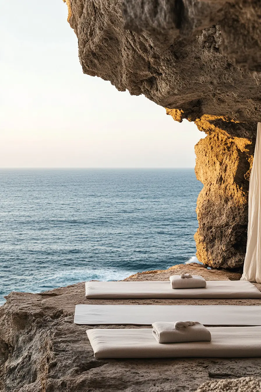 Coastal Cliffside Meditation Nook