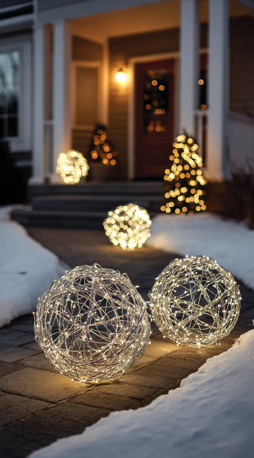 DIY Christmas Light Balls