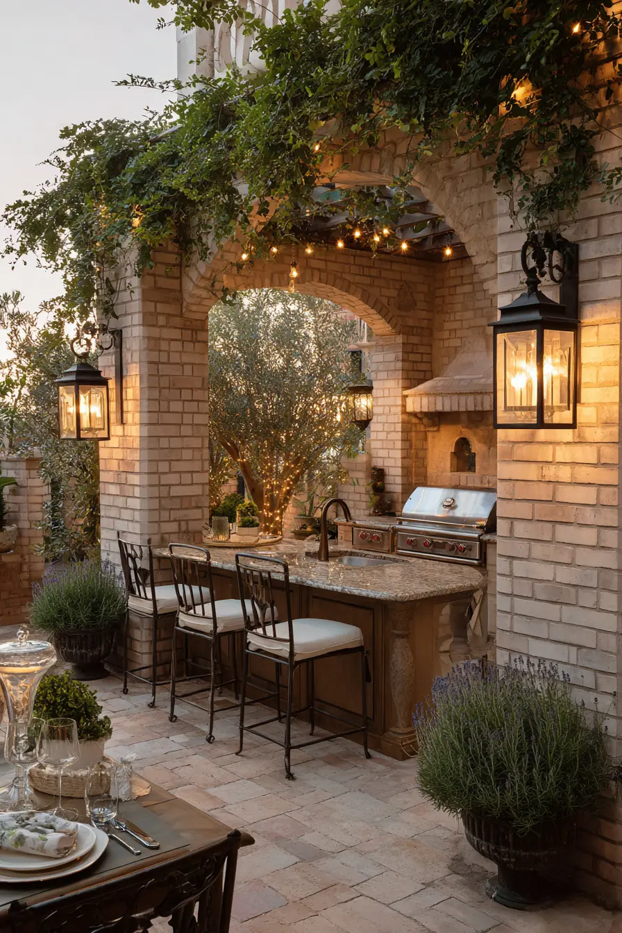 Elegant Outdoor Cooking Oasis