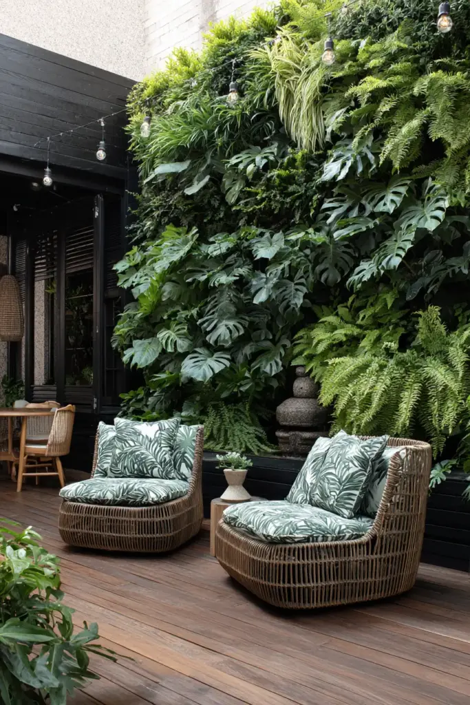 Jungle-Inspired Green Wall