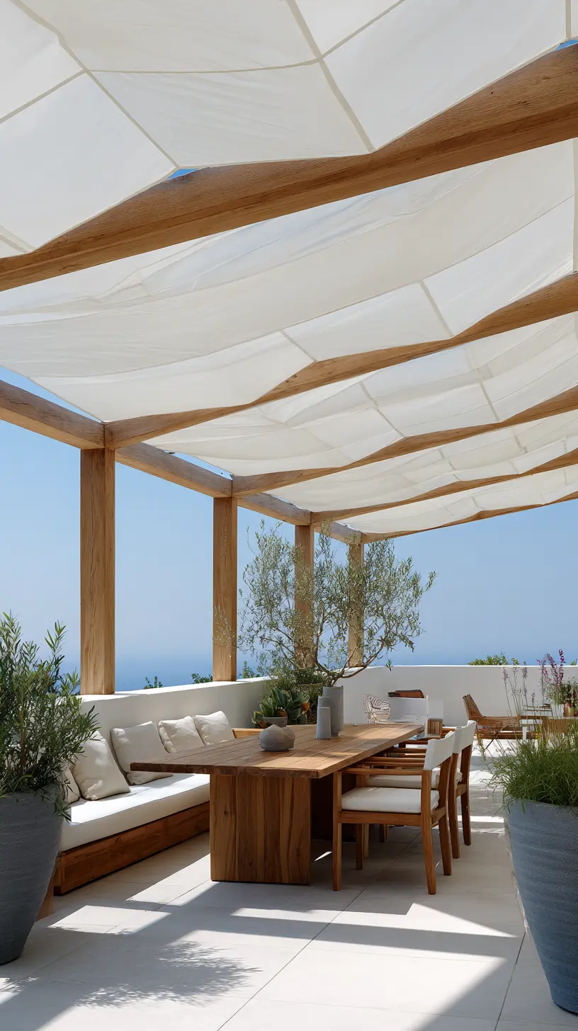 Modern Pergola with Clean Lines