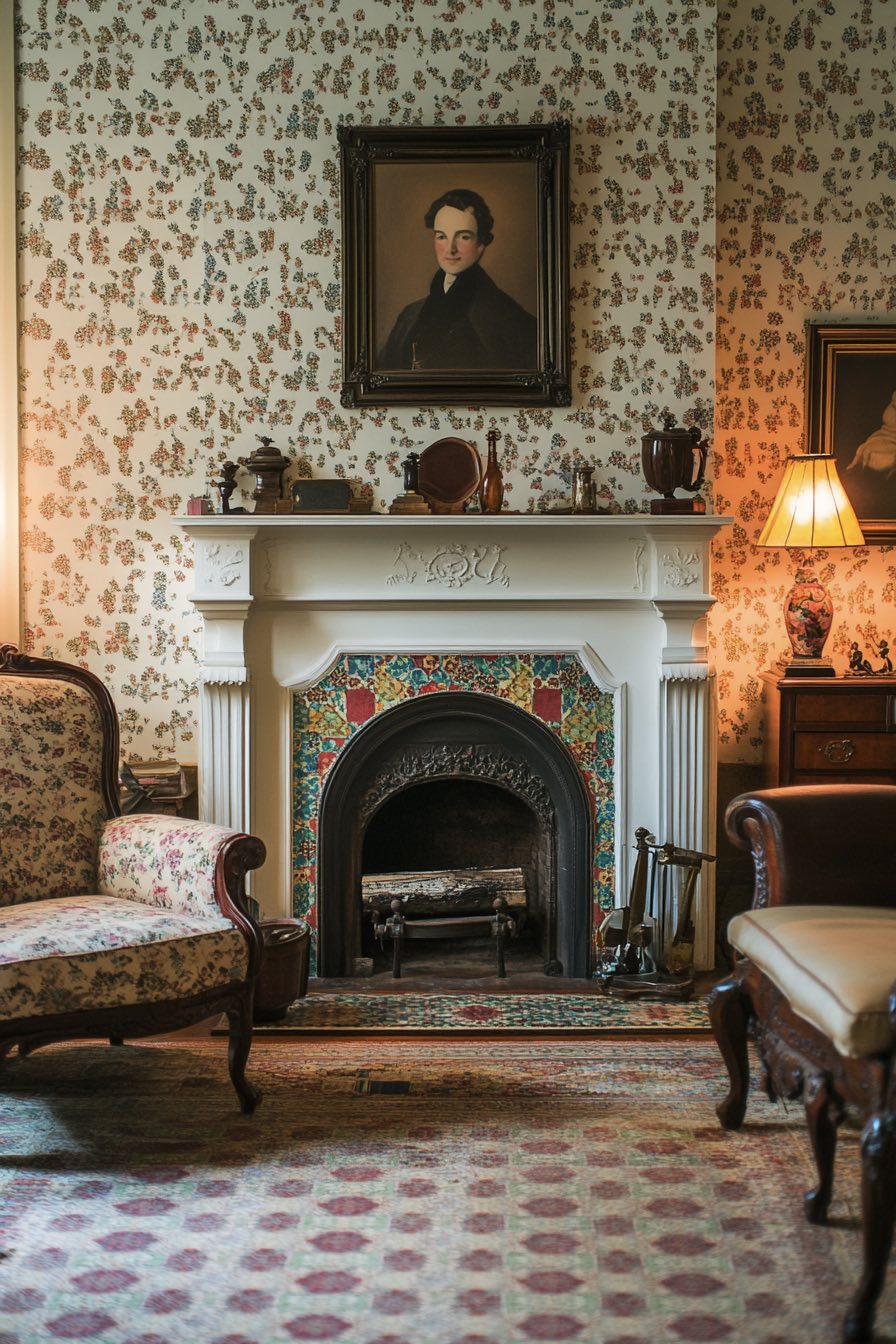Ornate Fireplace as Focal Point