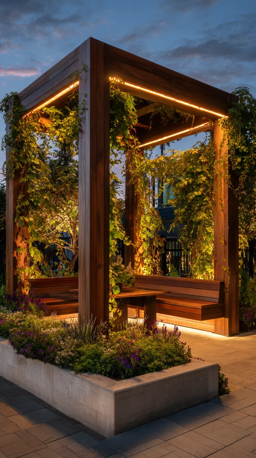 Pergolas with Integrated Lighting
