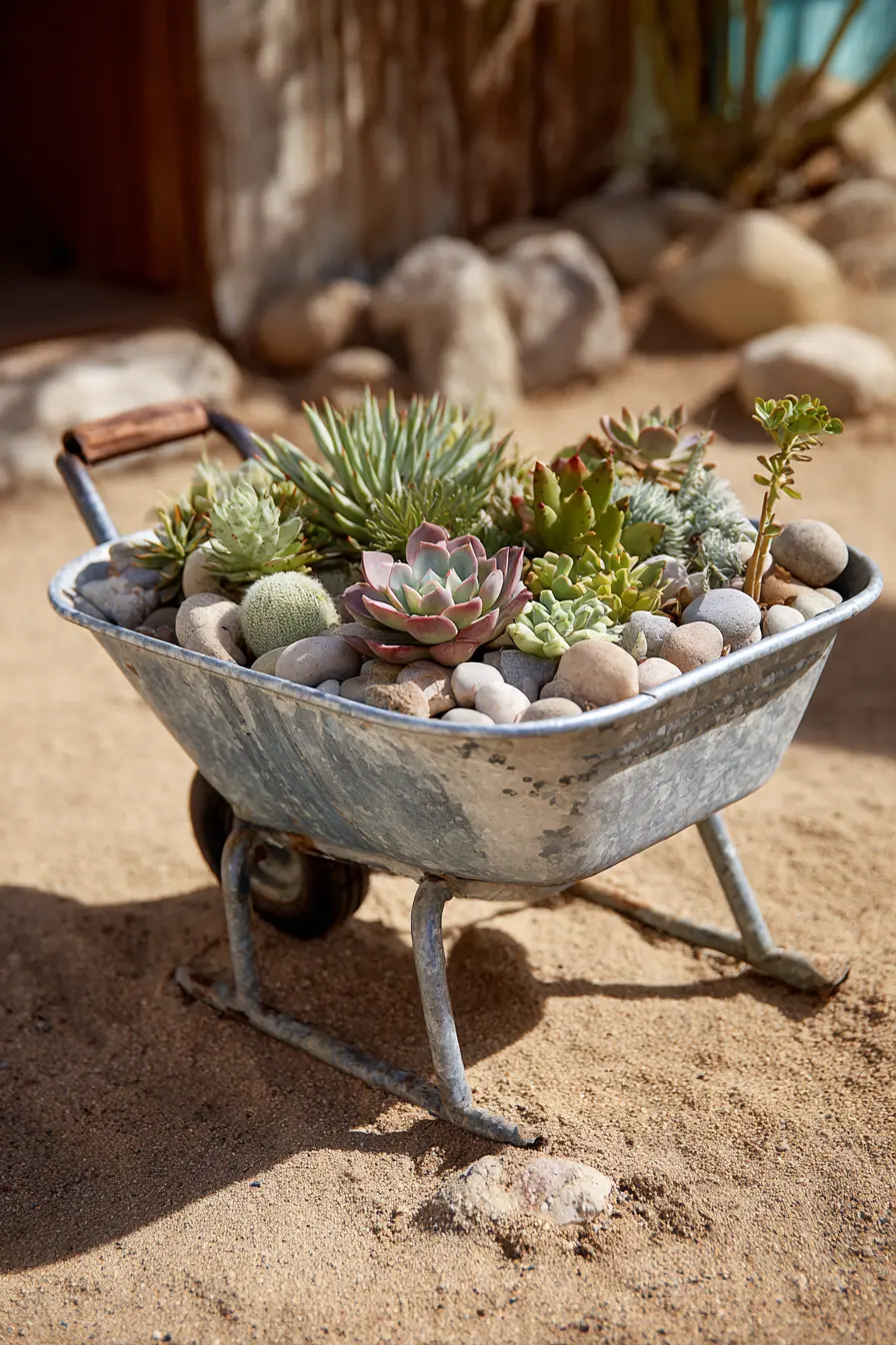 Succulent Garden Cart