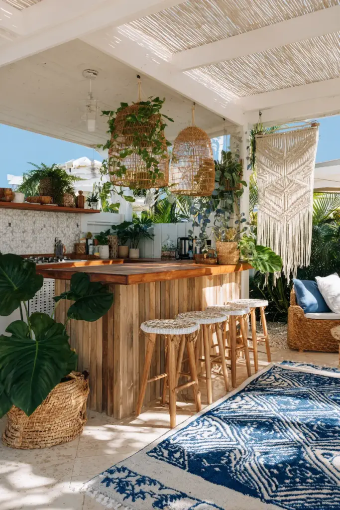 Tropical Bohemian Outdoor Oasis