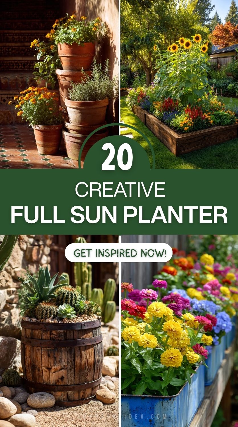 20 Full Sun Planter Ideas

