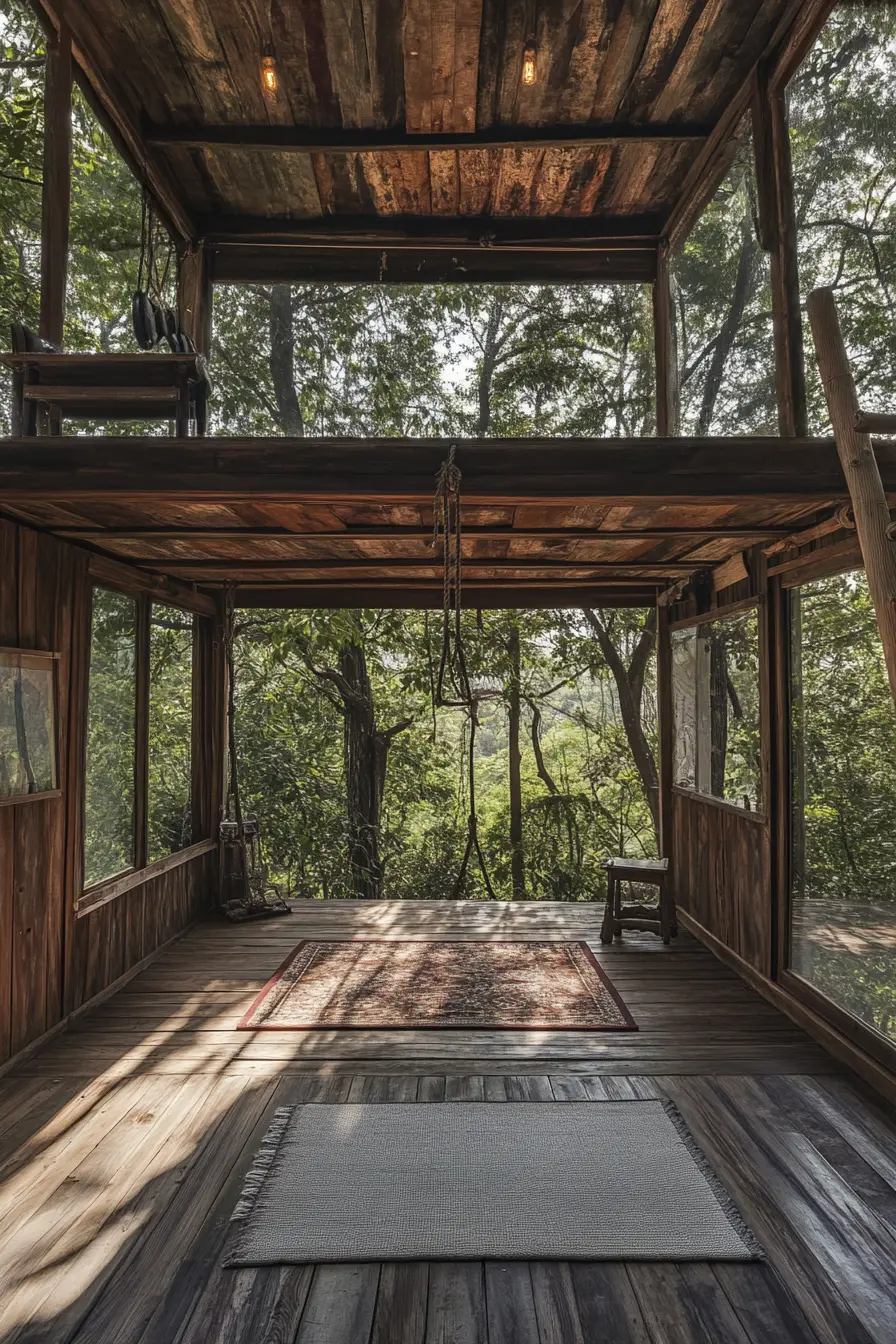 Wooden Treehouse-Inspired Yoga Loft