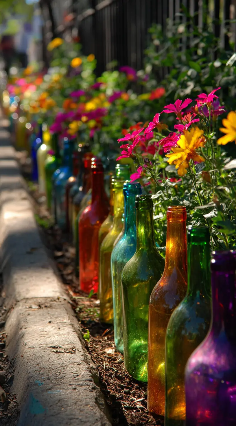 Build a Recycled Bottle Border