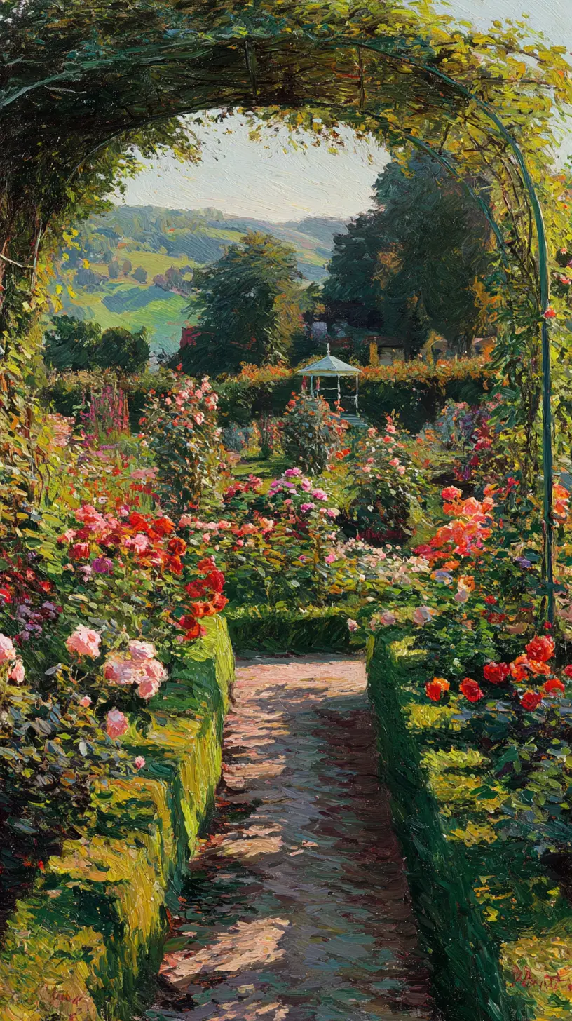 Rose Garden with Pergola