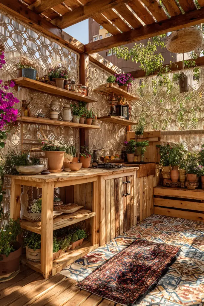 Rustic Bohemian Outdoor Oasis