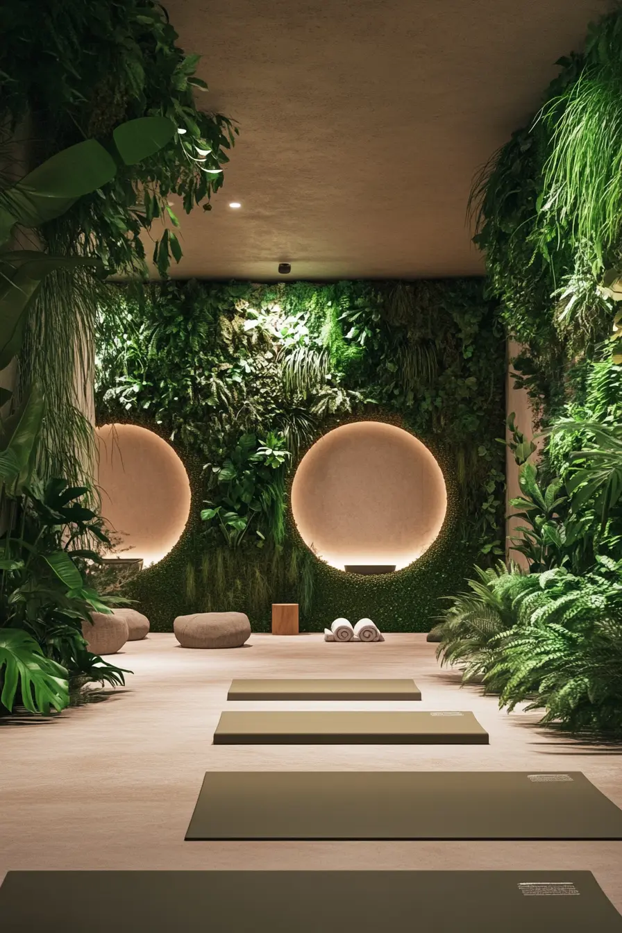 Lush Vertical Garden Yoga Alcove