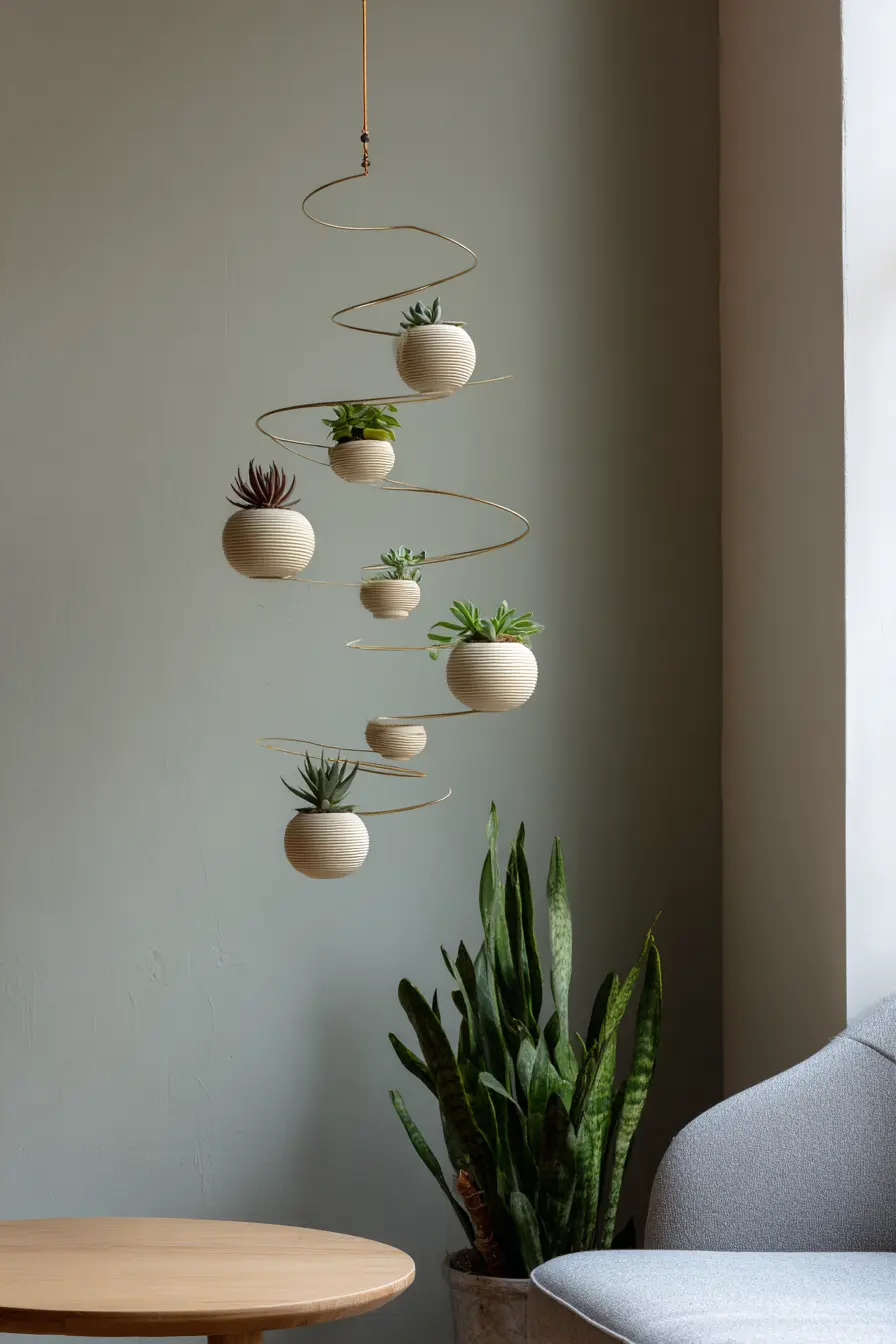 Hanging Spiral Plant Mobile