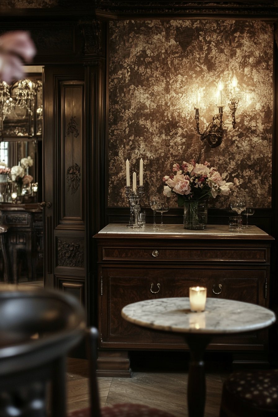 Mix of Mahogany and Marble Texture