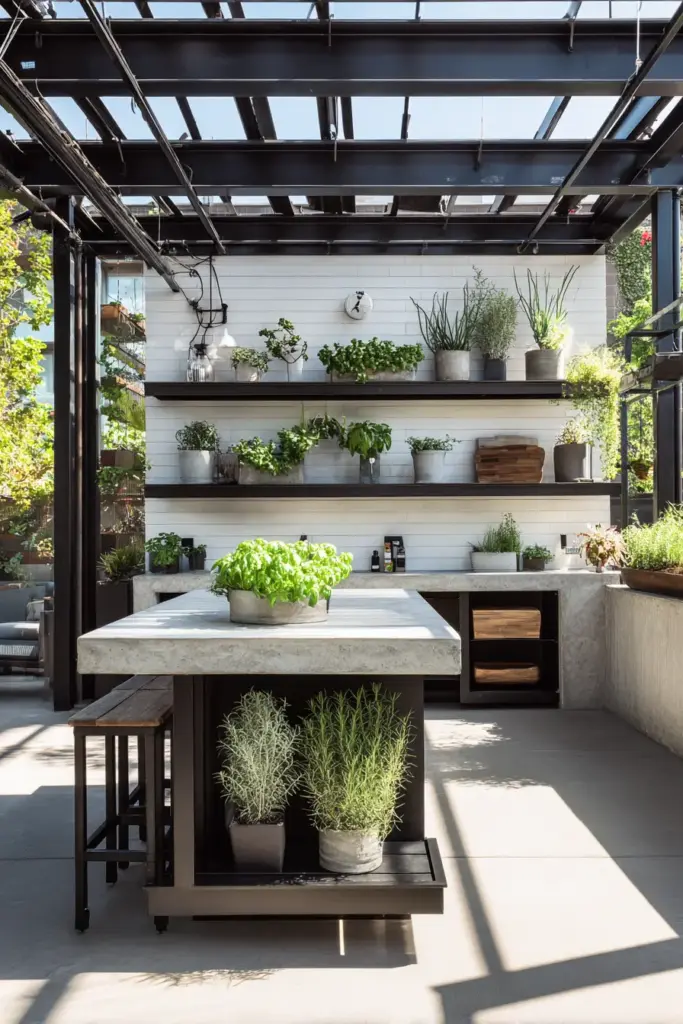 Contemporary Herb Kitchen Garden