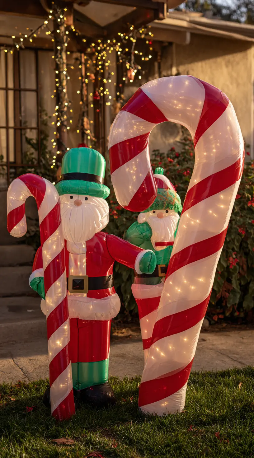Giant Candy Canes from PVC Pipes