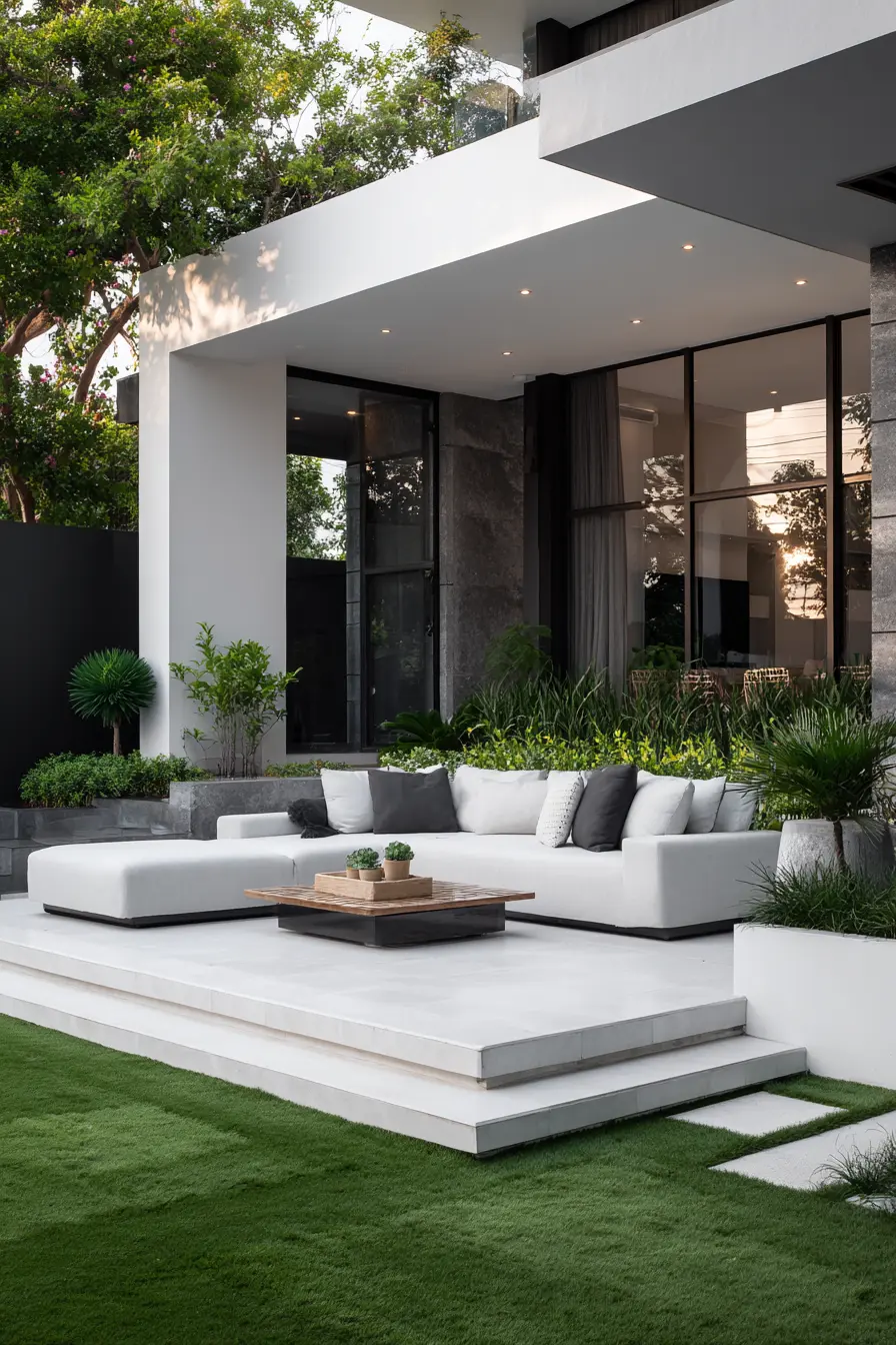 Modern Minimalist with Green Roof