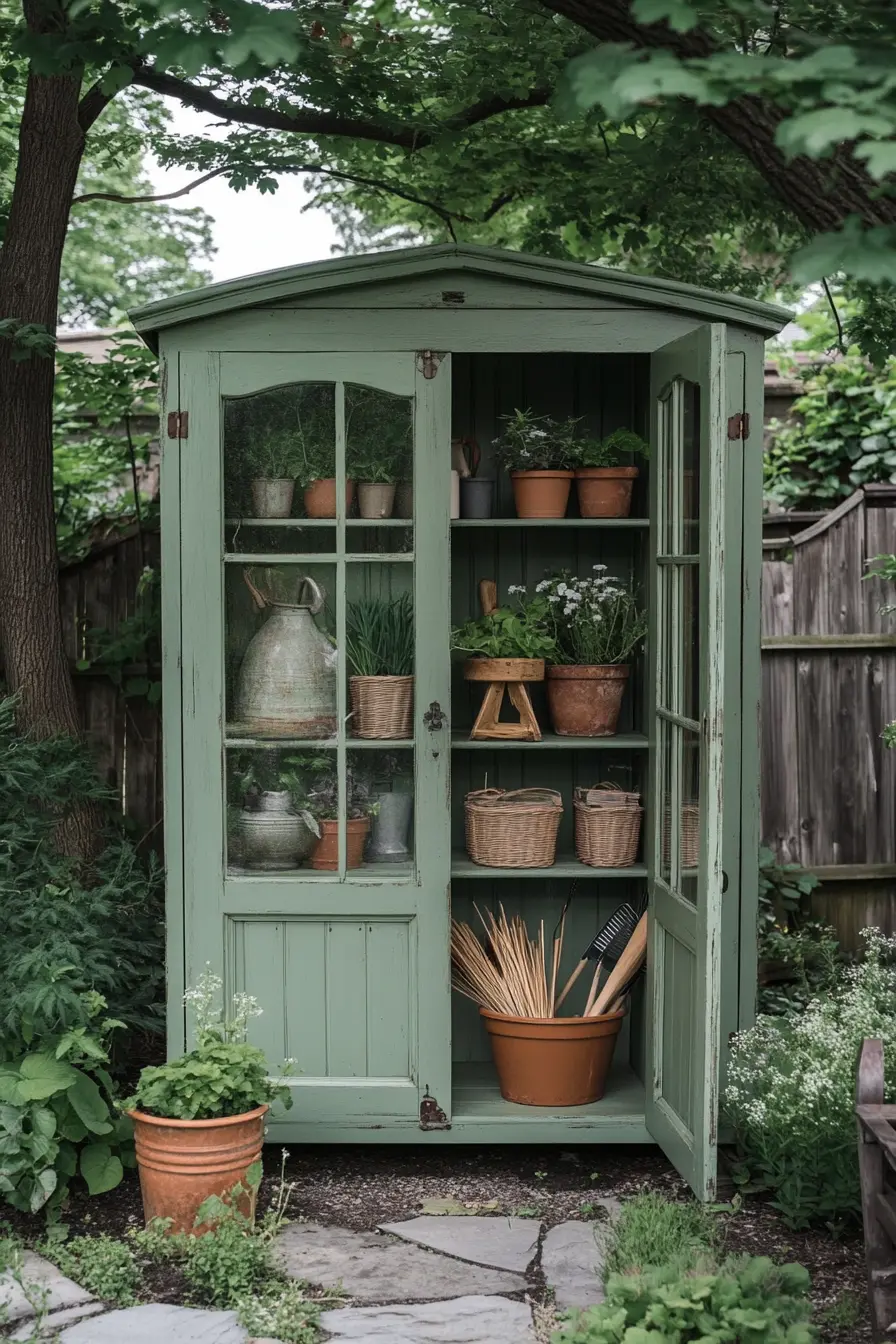 Repurposed Cabinet Shed