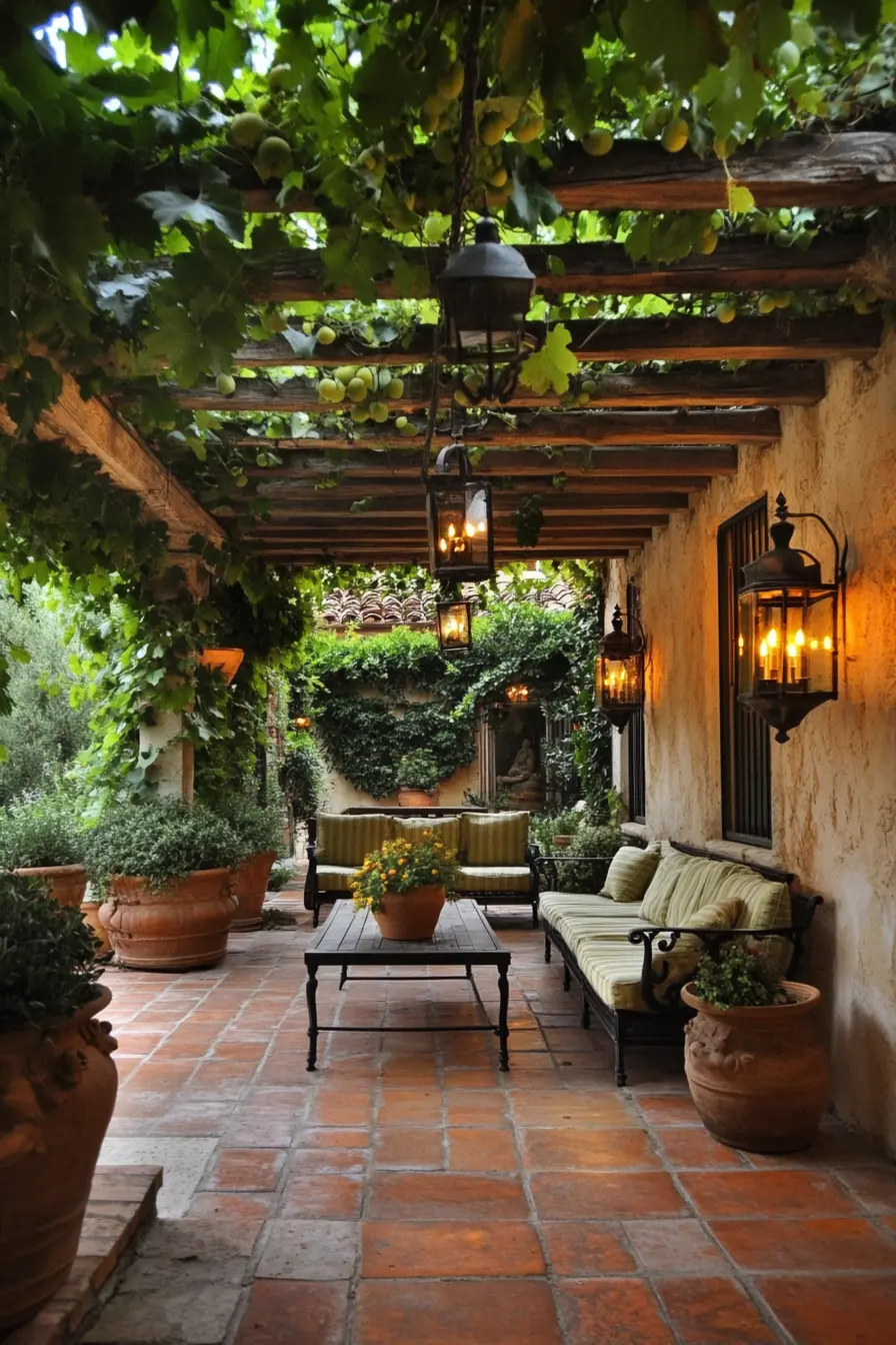 Rustic Tuscan Courtyard