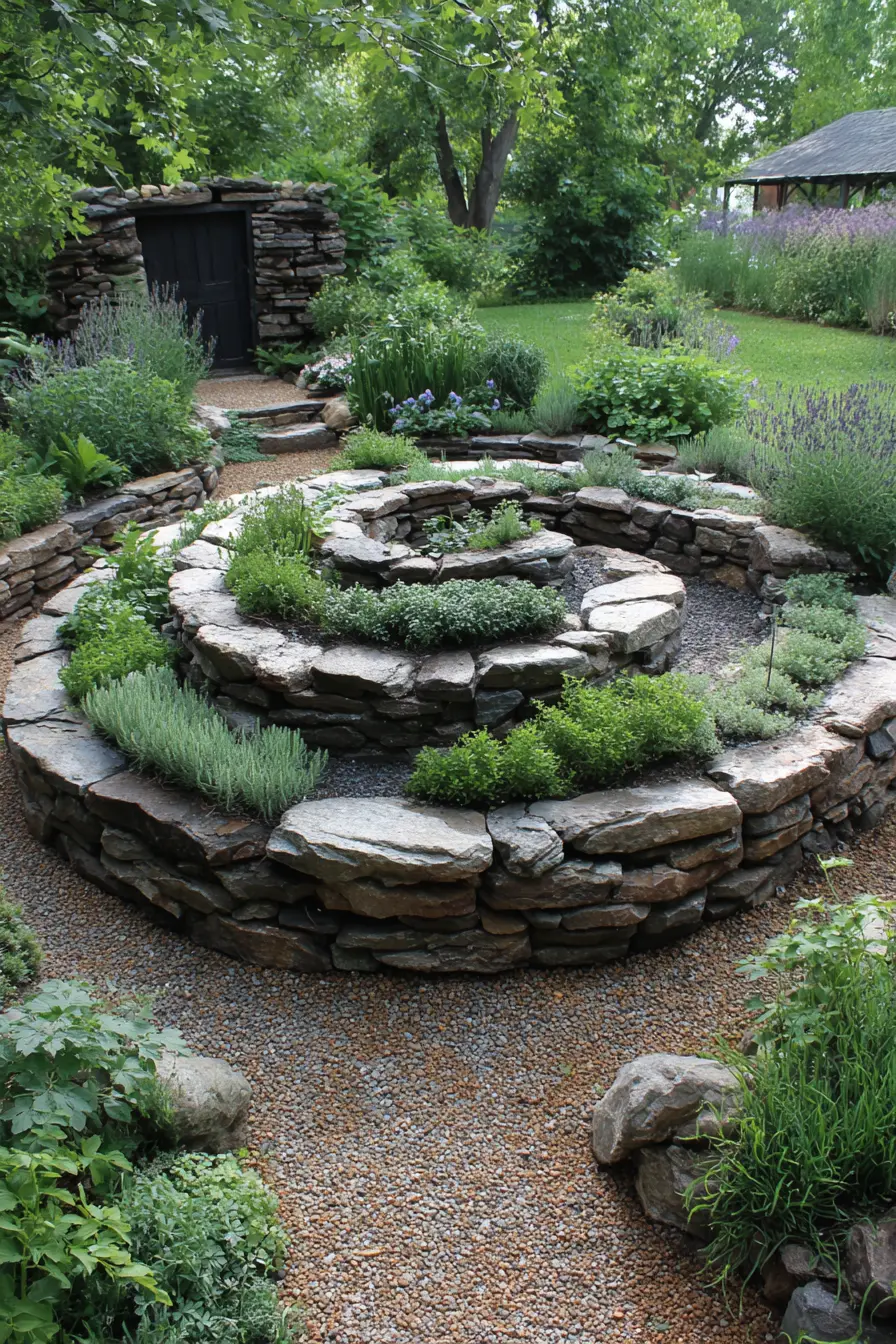 Spiral Stone Herb Garden