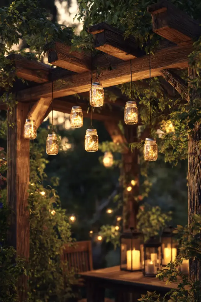 Whimsical Mason Jar Chandelier