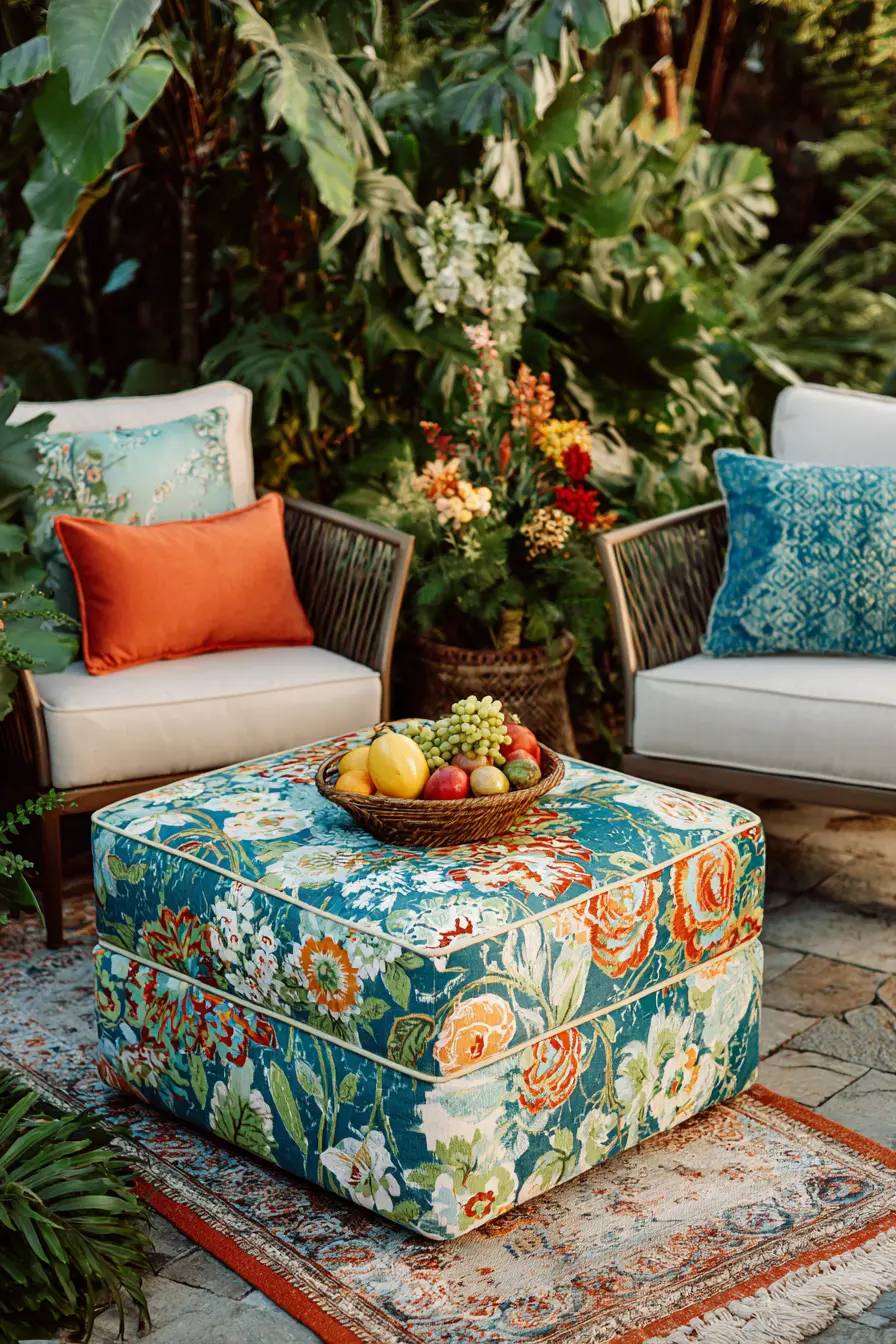 Colorful Ottomans for Added Comfort