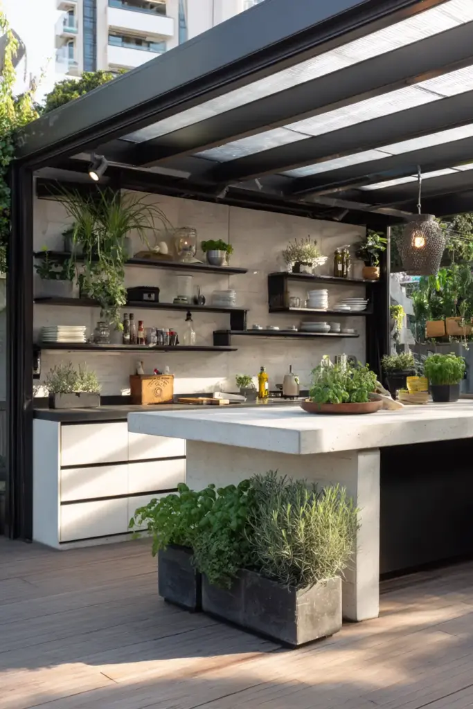 Contemporary Outdoor Culinary Oasis