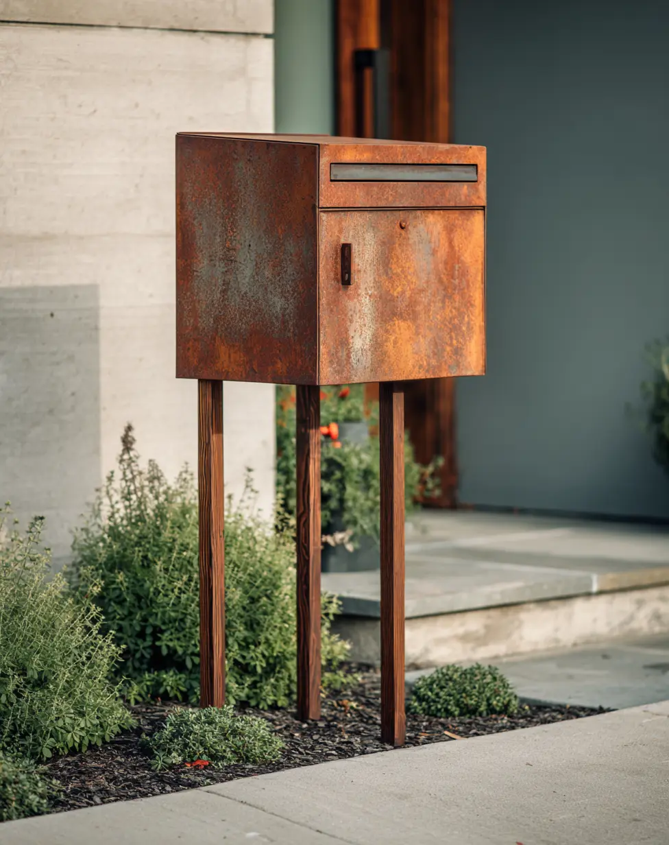 Corten Steel Mailbox