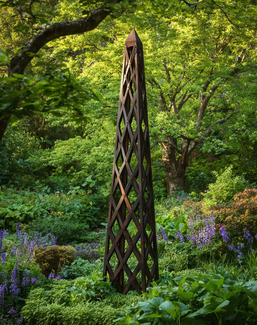 Corten steel obelisk