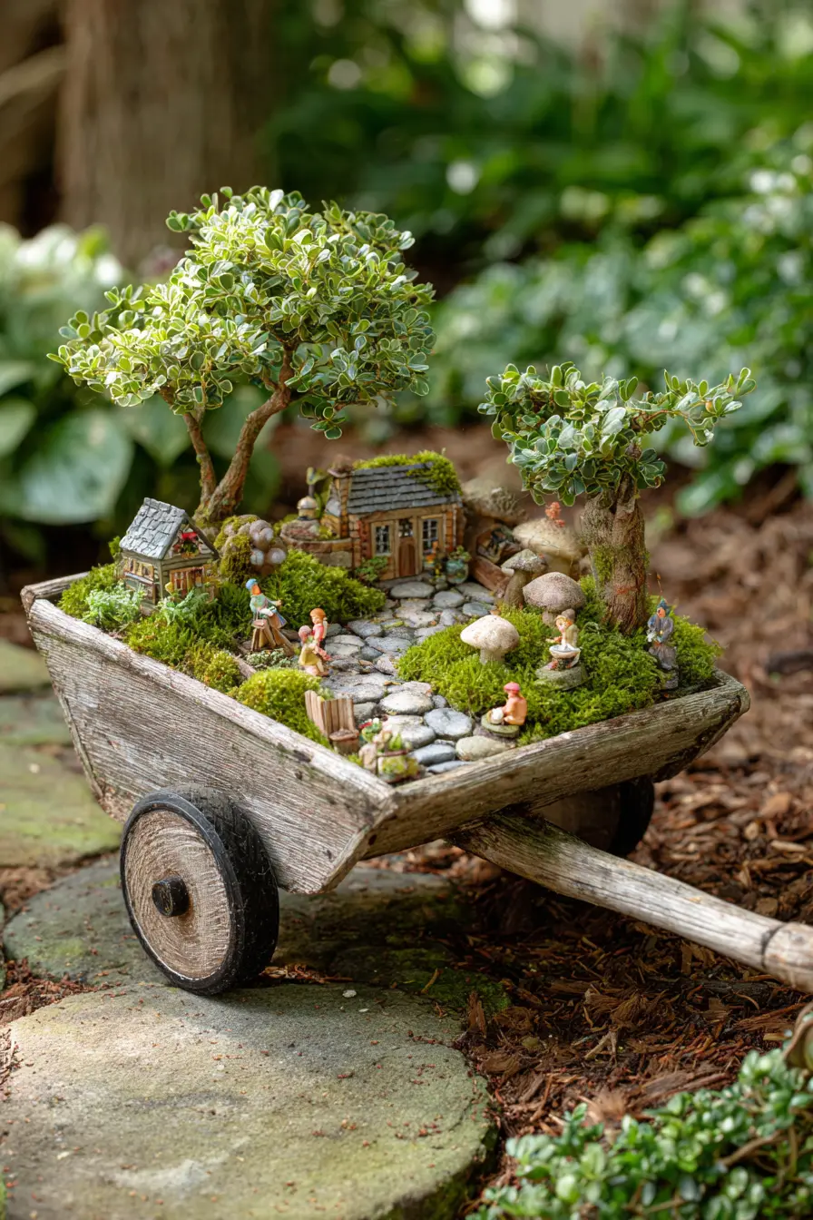 Fairy Garden Wheelbarrow