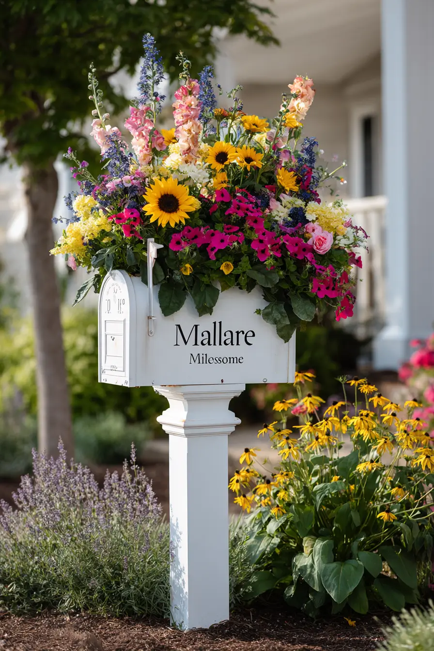 Flower Power Mailbox Garden