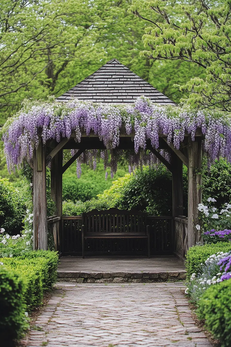 Garden Vine-Covered Gazebo