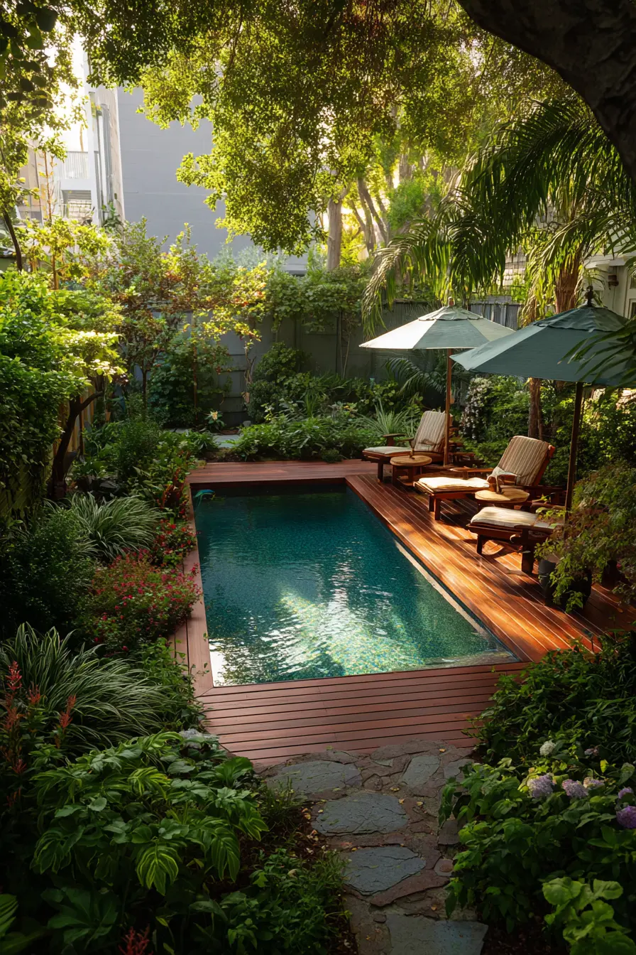 Raised Plunge Pool with Wooden Deck