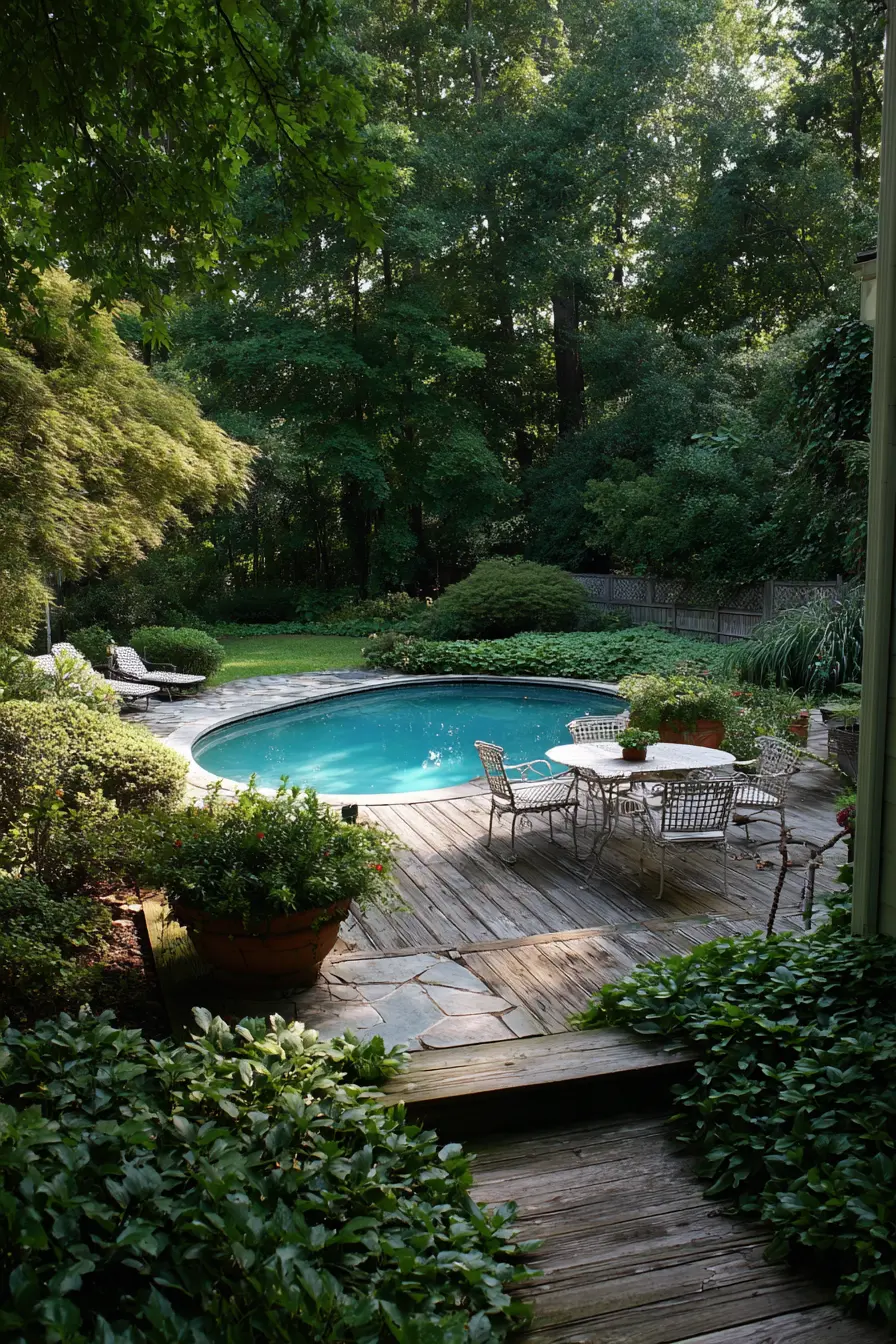 Rustic Retreat: Wooden Deck with Natural Accents