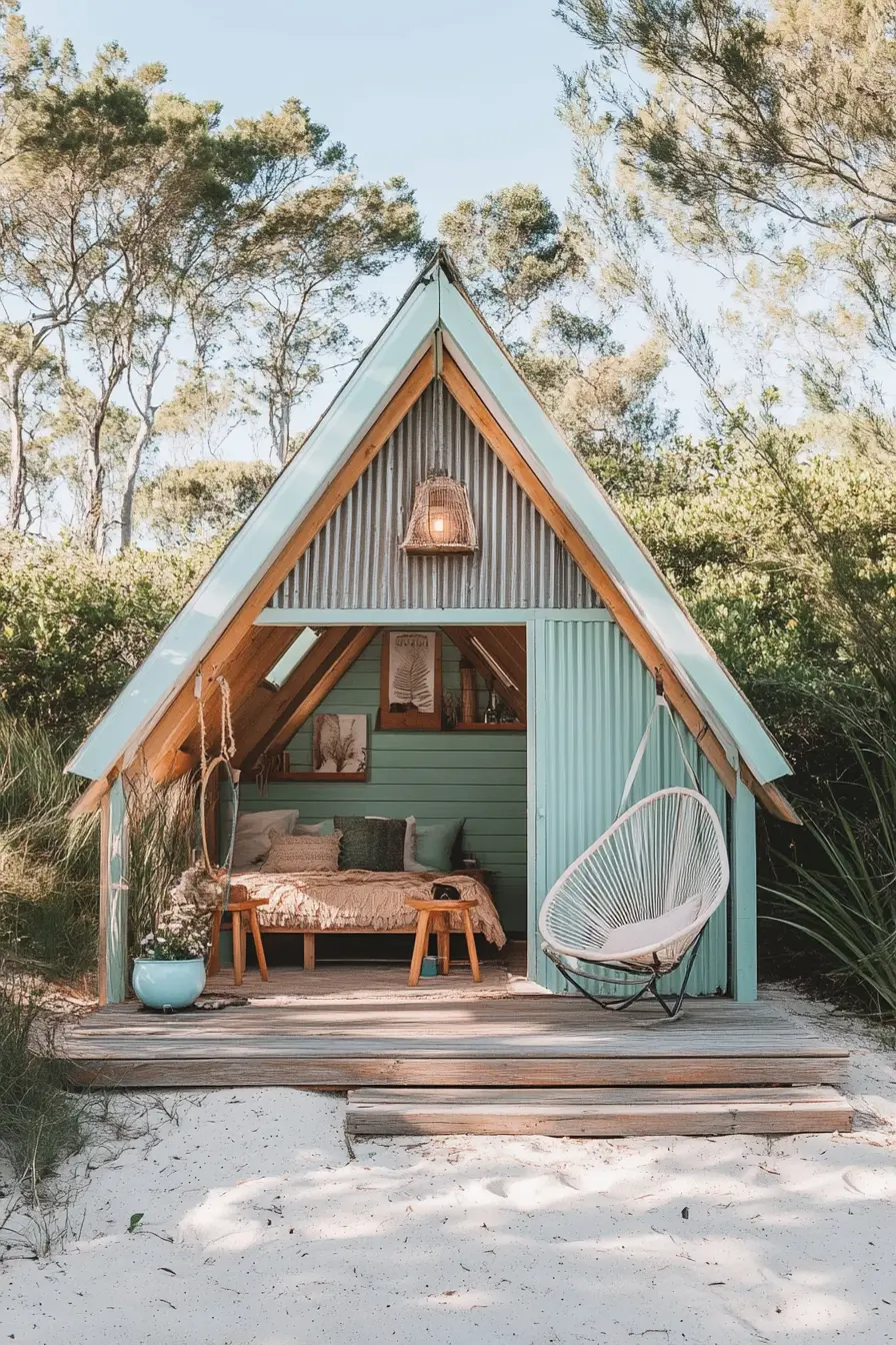 Sun-Faded Surfer’s A-Frame
