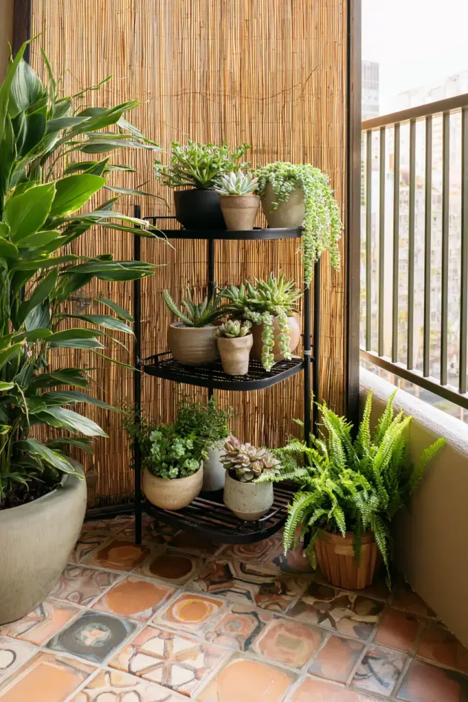 Tiered Corner Plant Stand