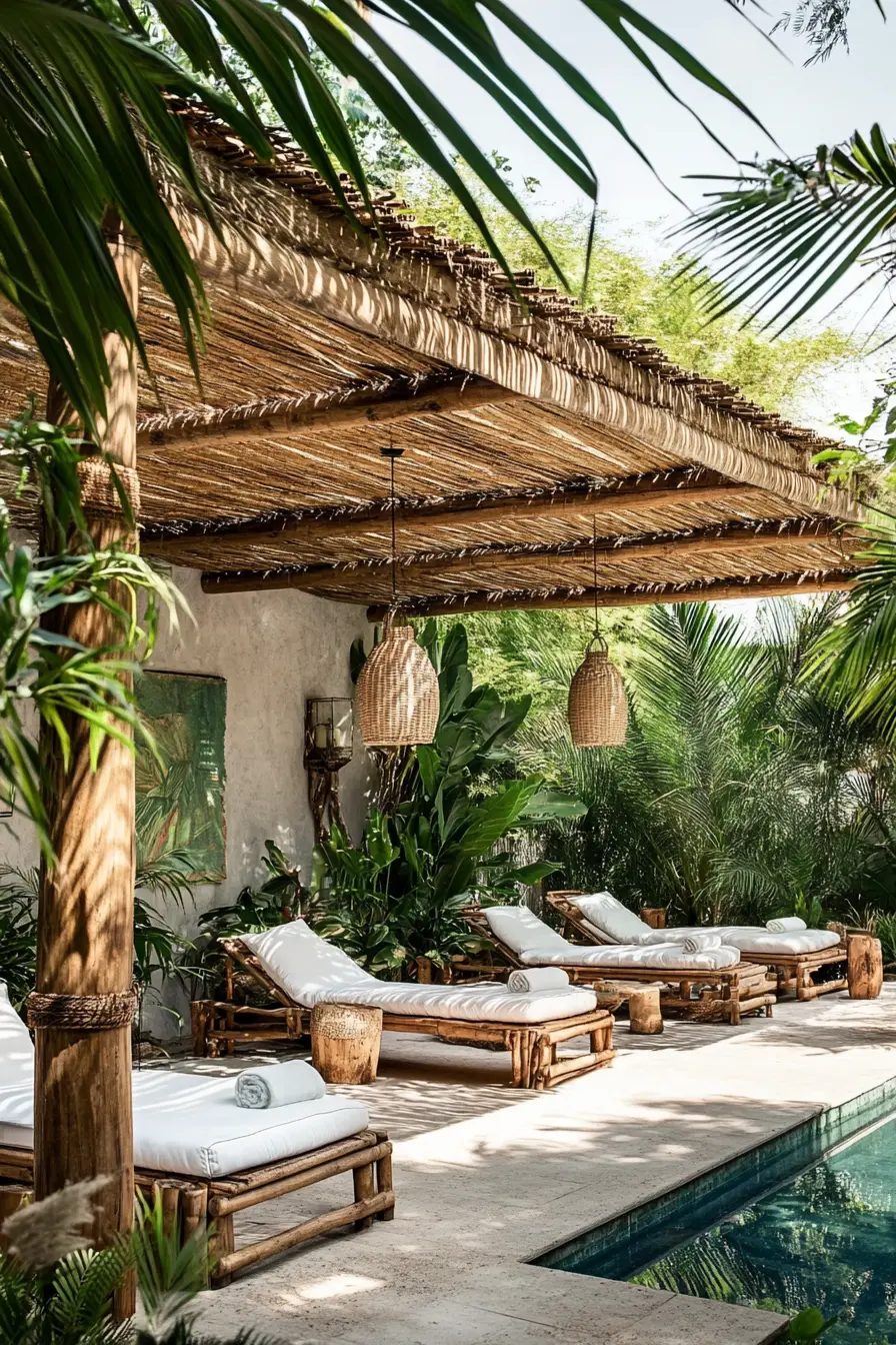 Tropical Resort-Style Pergola