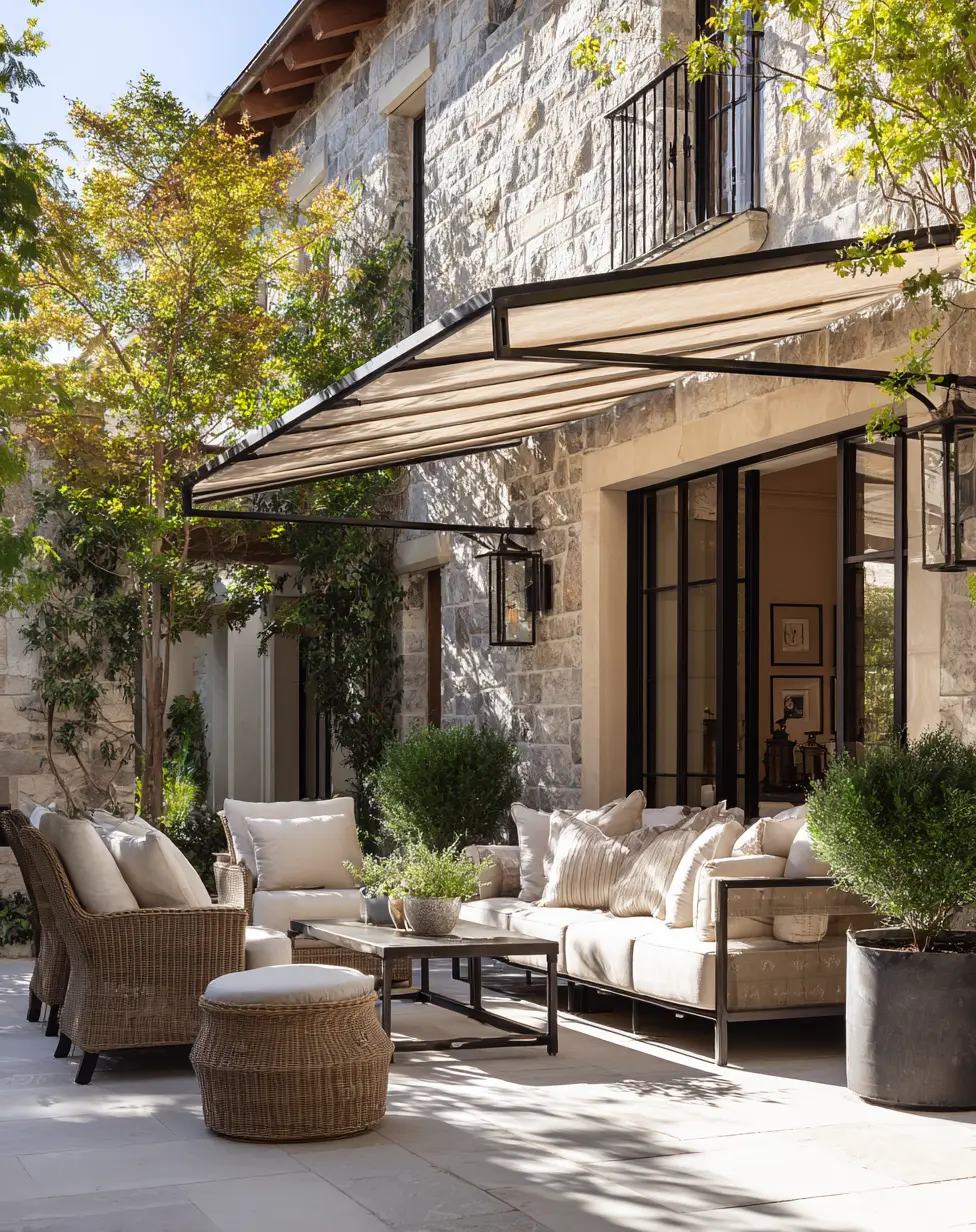 Awning with Retractable Sides
