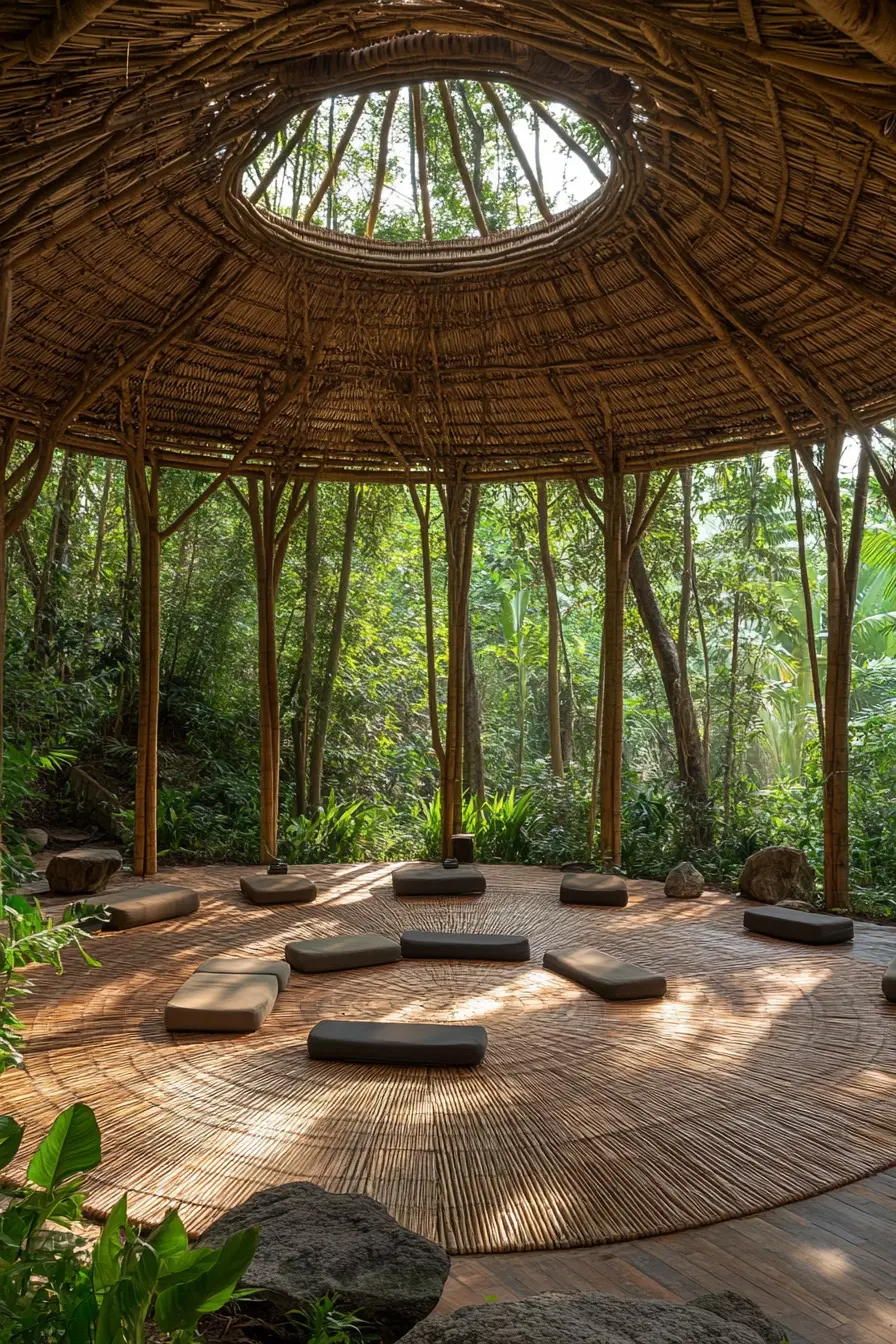 Bamboo-Enclosed Outdoor Studio