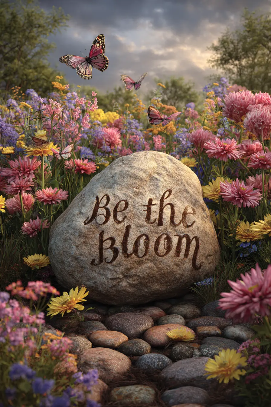Inspirational Quote Rocks for Gardens