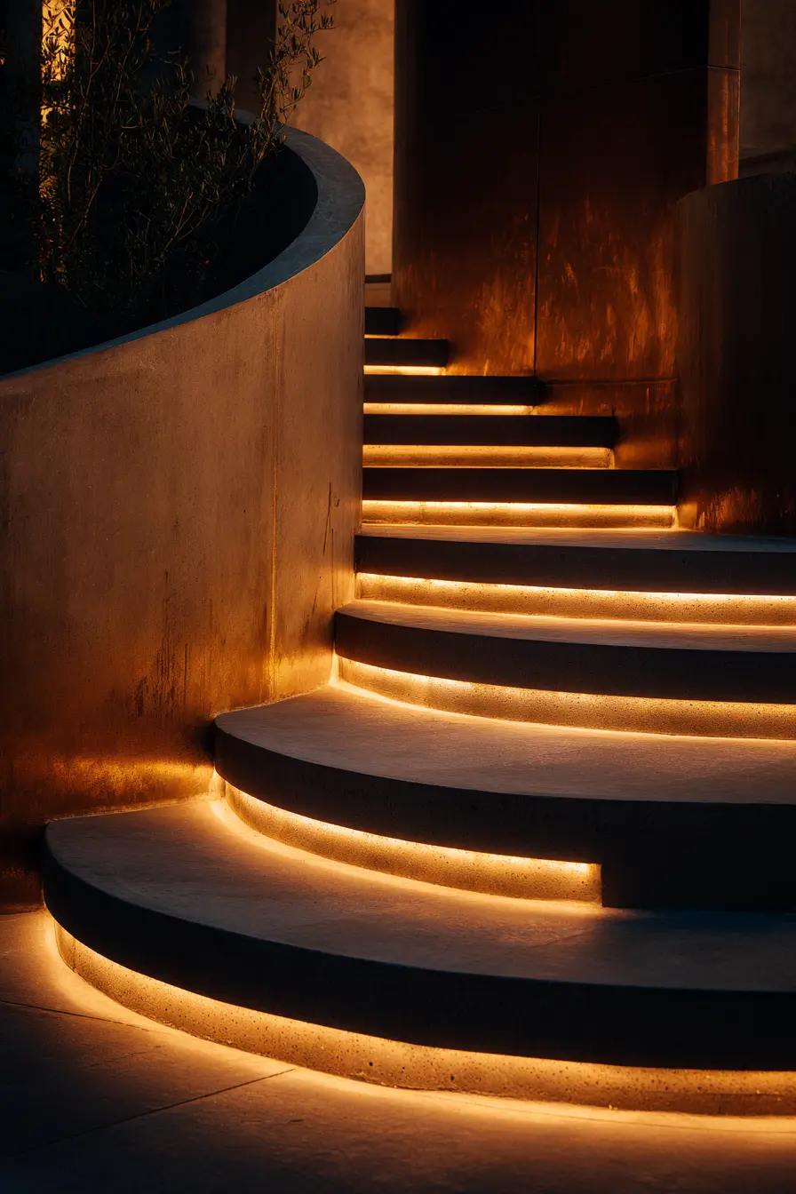LED‑Lit Steps for Night Drama