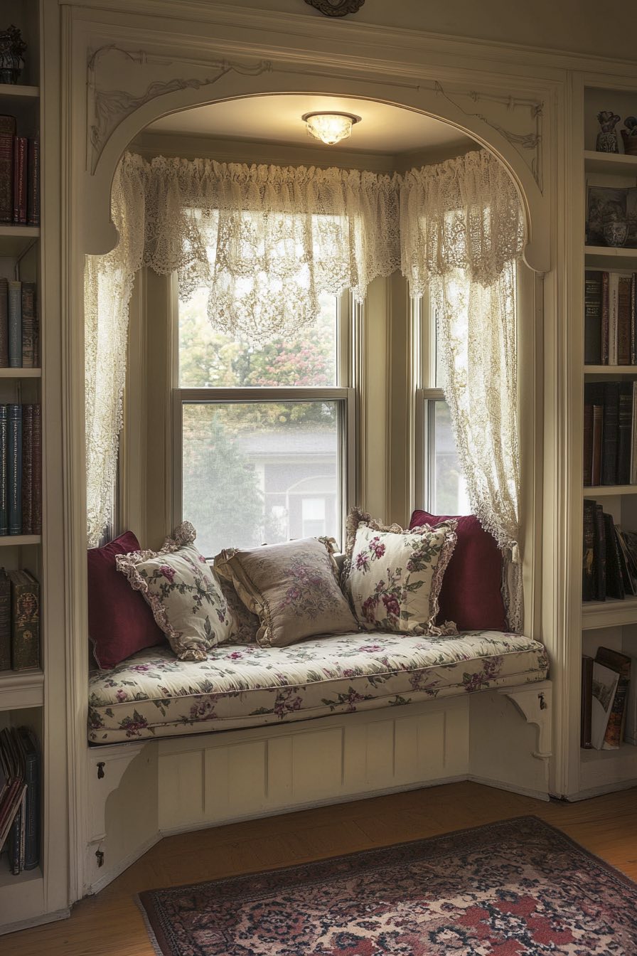 Victorian Parlor-Inspired Bay Window Nook