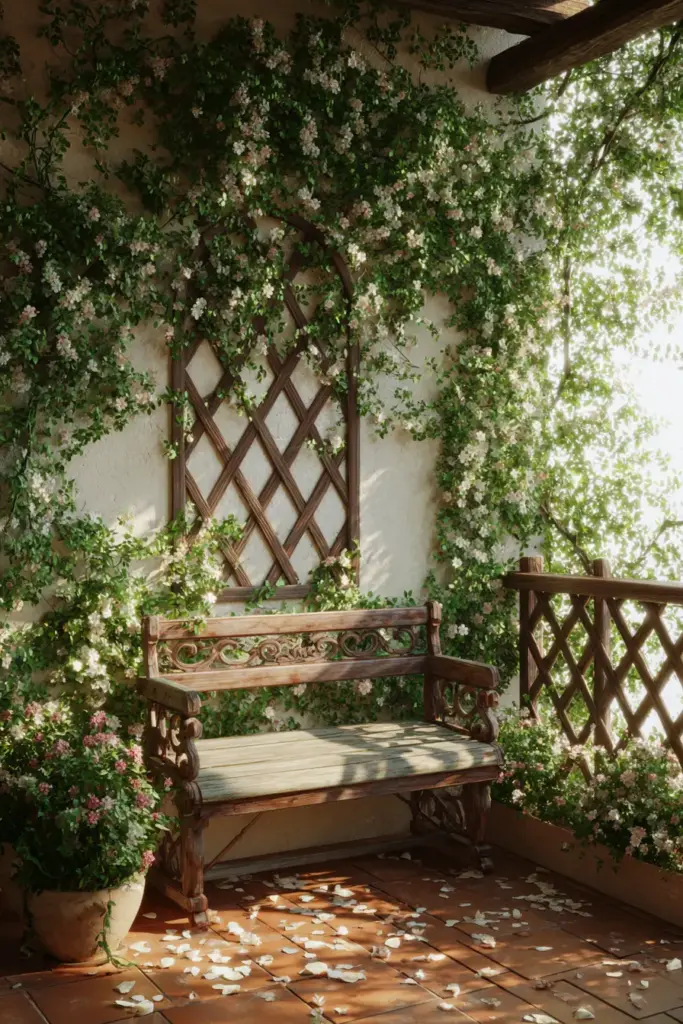 Balcony Trellis with Climbers